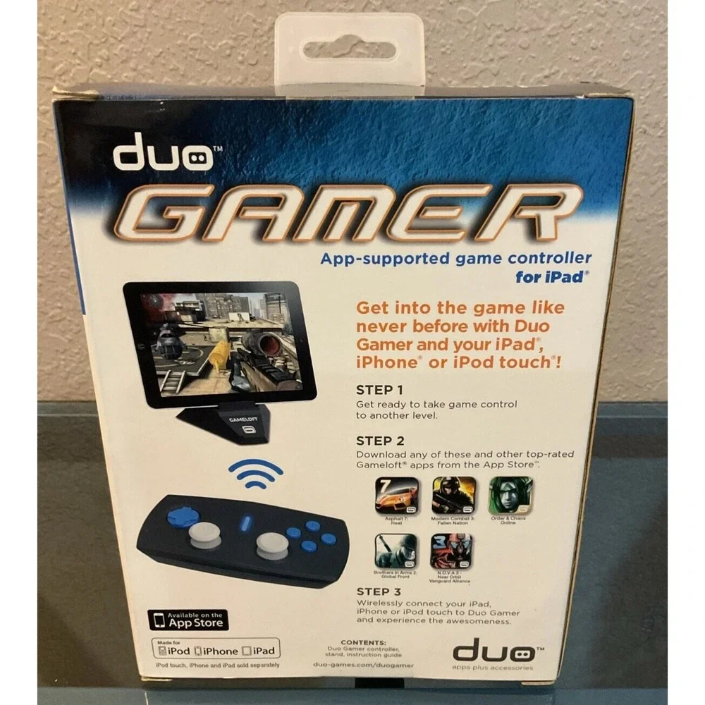 Duo Gamer Controller for iPad,‎ iPhone and iPod Touch (Wireless) Gameloft